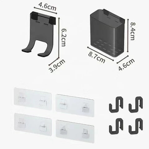 2pcs Support de Douche de Salle de Bain avec Bandes Adhésives Autofixantes