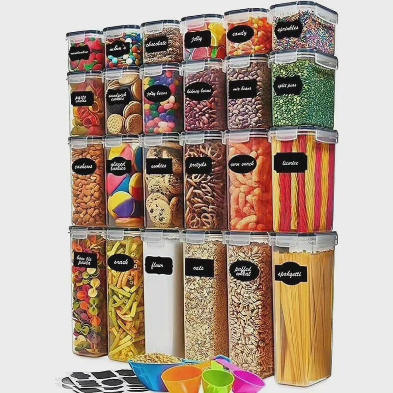 24pcs Contenants en plastique hermétiques sans BPA