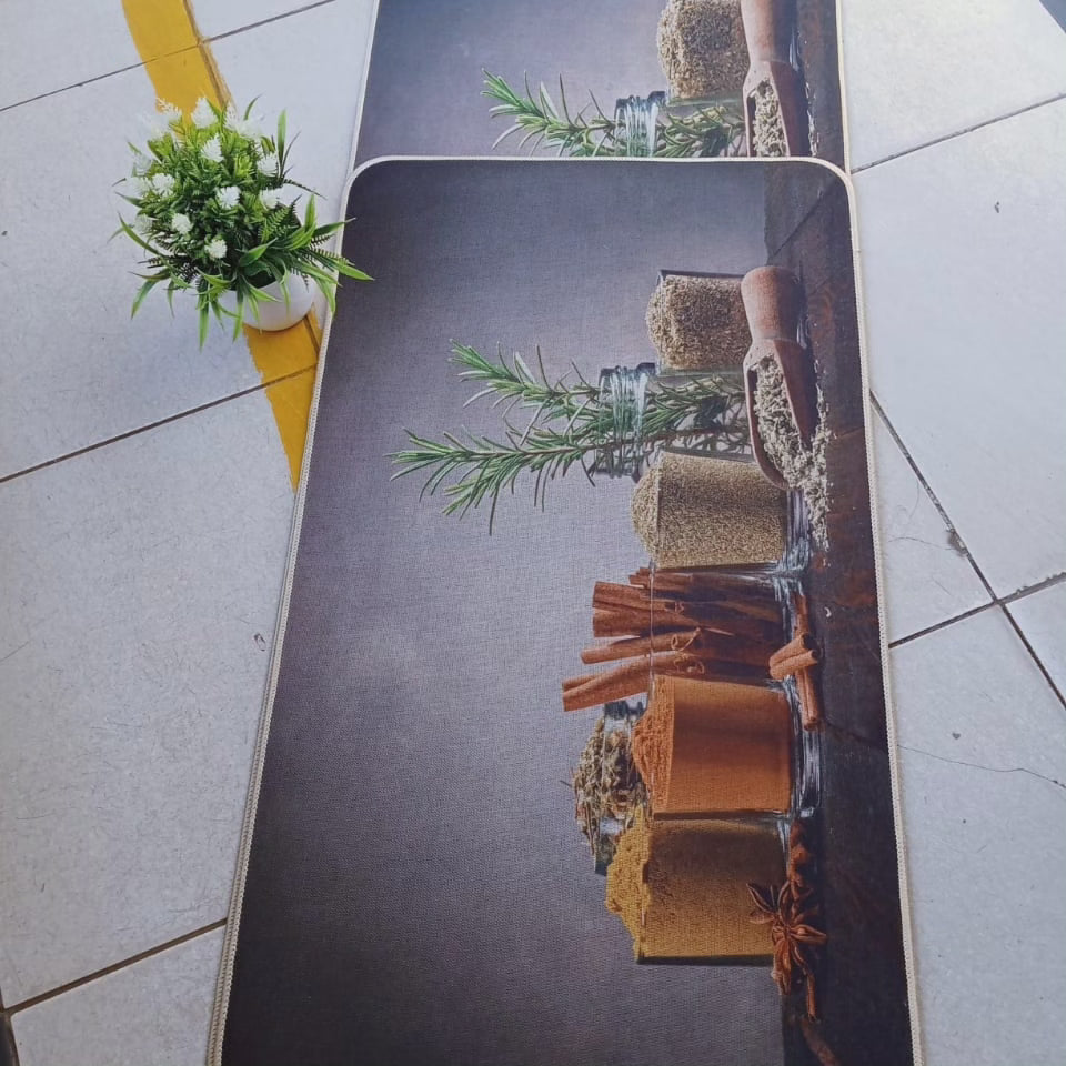 Tapis de cuisine avec fond en caoutchouc antidérapant