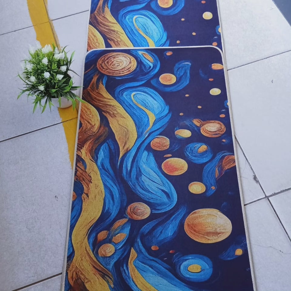 Tapis de cuisine avec fond en caoutchouc antidérapant