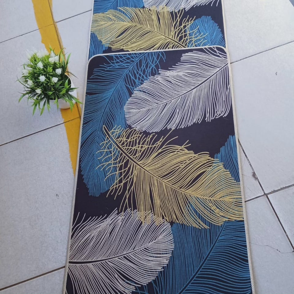 Tapis de cuisine avec fond en caoutchouc antidérapant