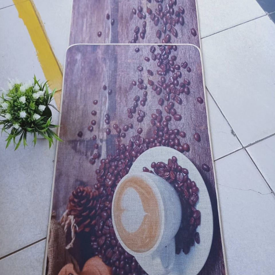 Tapis de cuisine avec fond en caoutchouc antidérapant