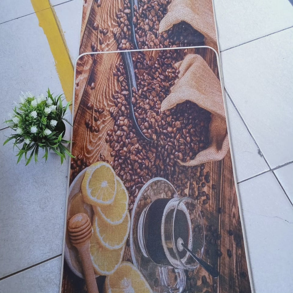Tapis de cuisine avec fond en caoutchouc antidérapant