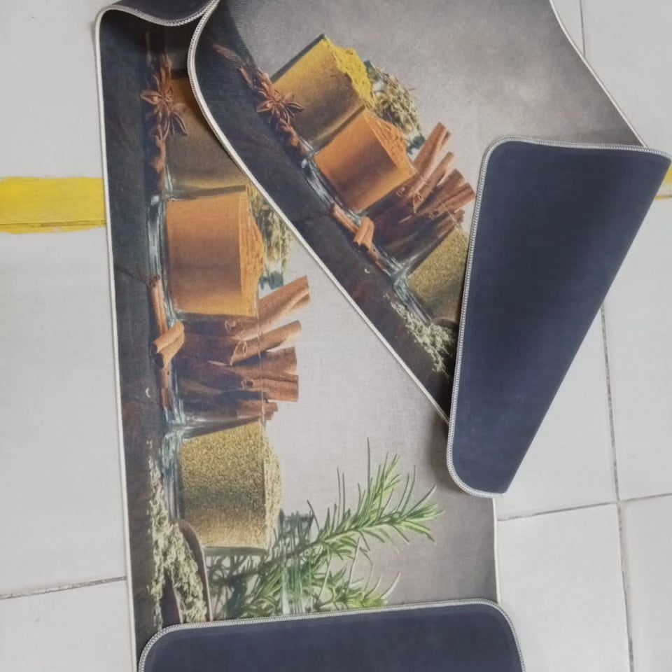 Tapis de cuisine avec fond en caoutchouc antidérapant