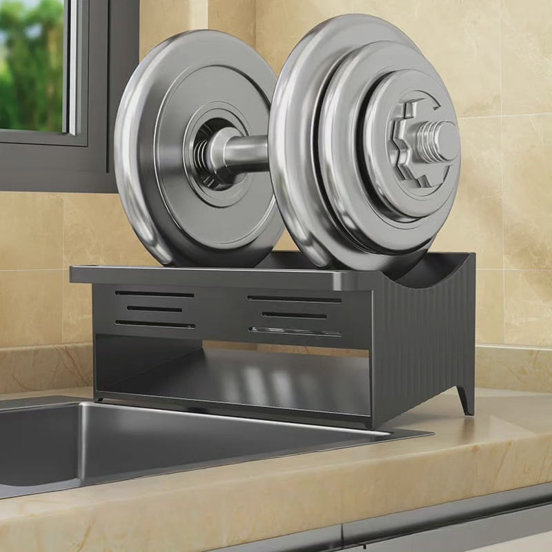Étagère de rangement pour évier avec drainage automatique