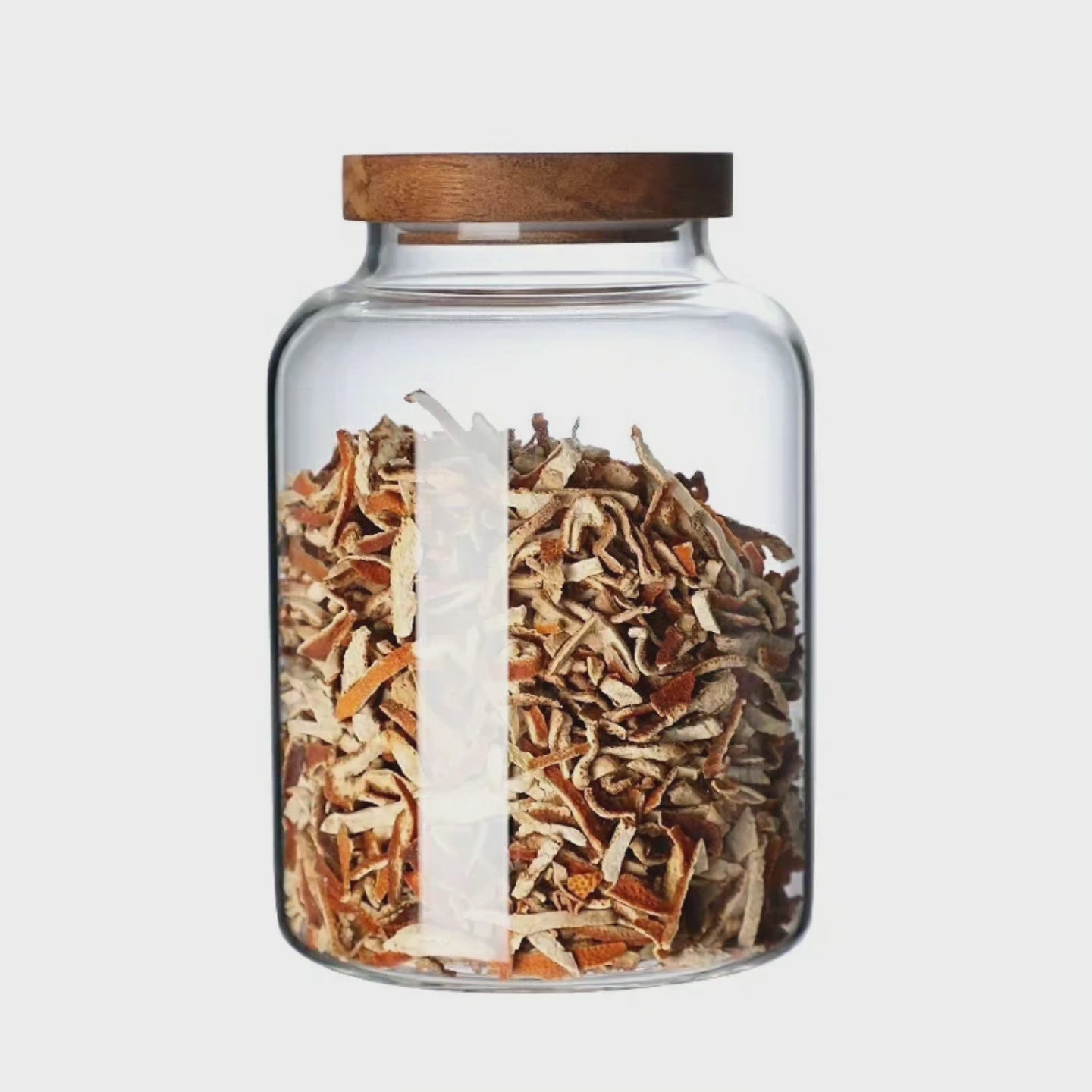 3L Acacia Couvercle Bocal de Stockage en Verre Borosilicate