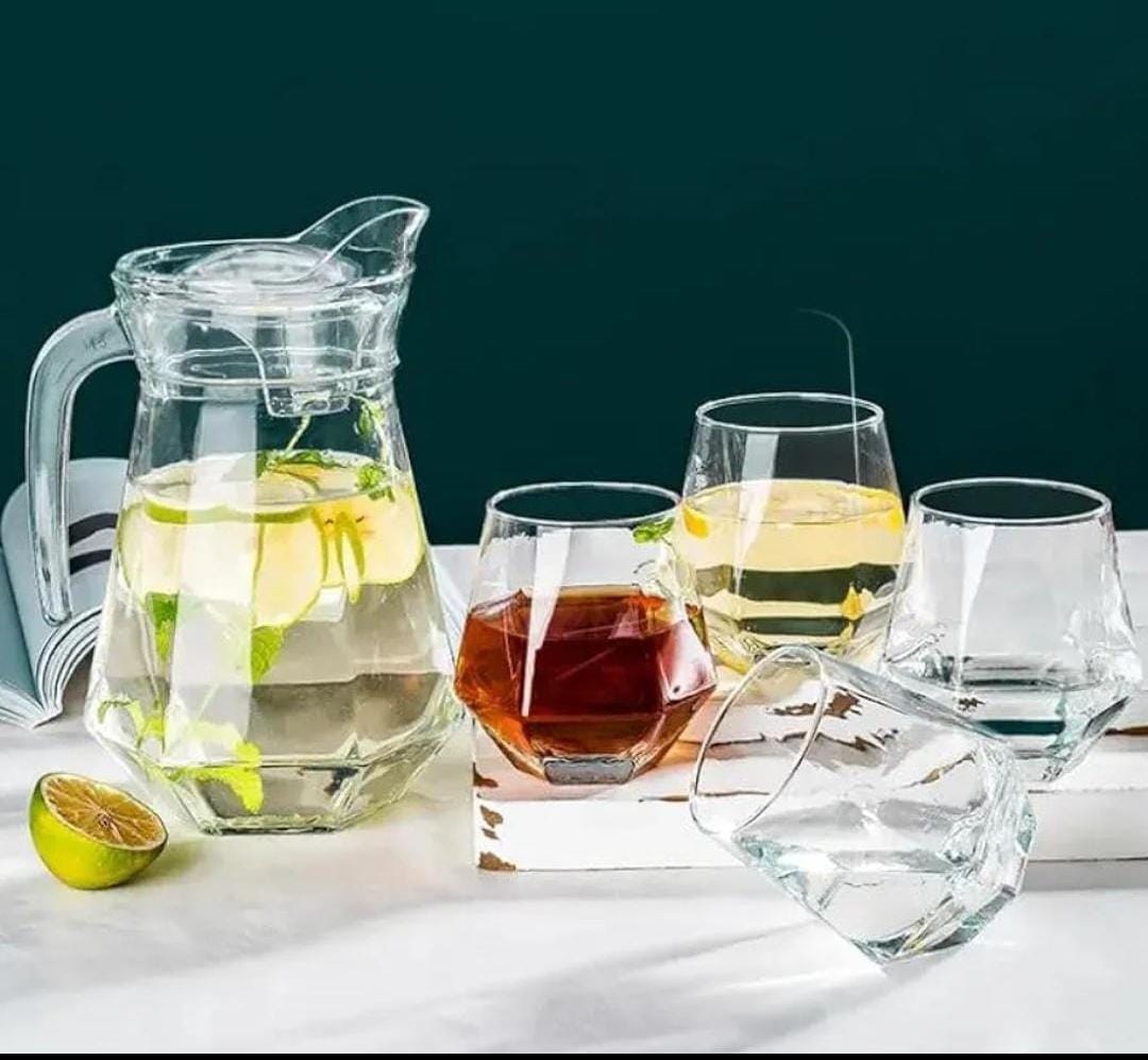 6 verres et set de carafe