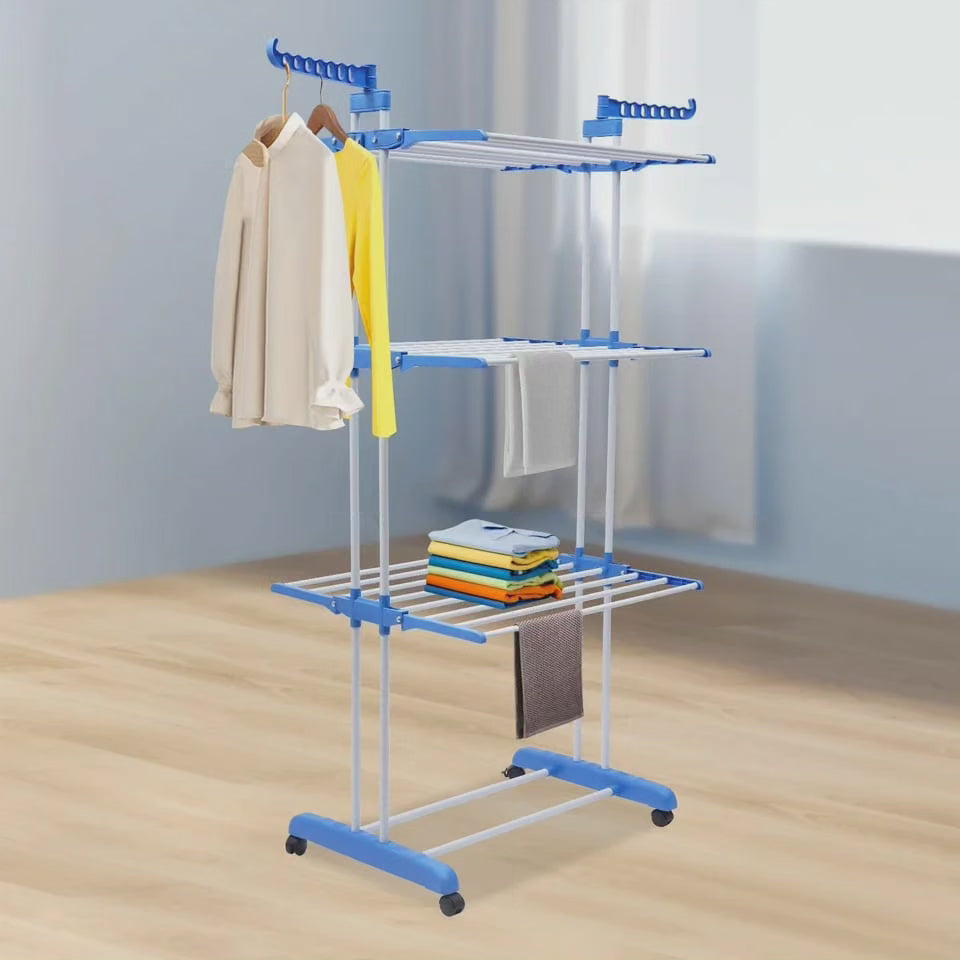 Râtelier pliable à vêtements à 4 niveaux