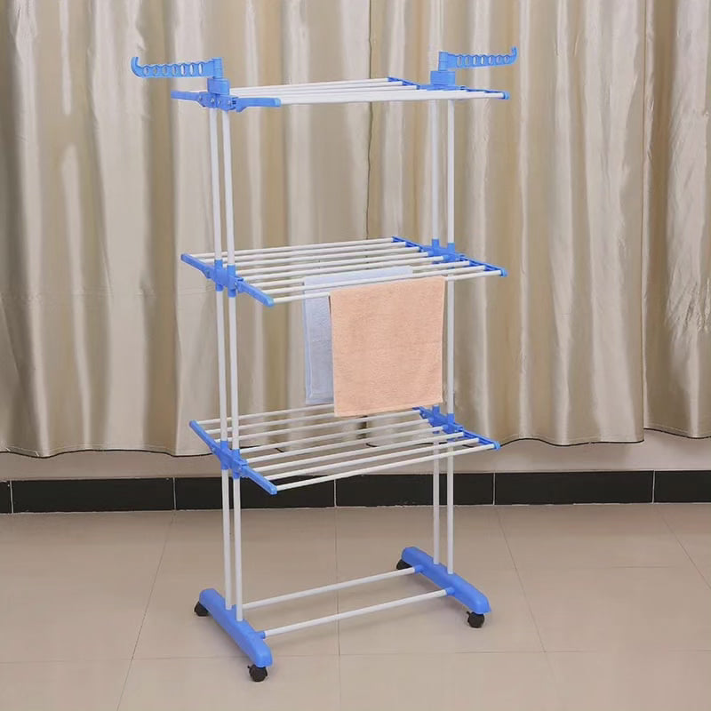 Râtelier pliable à vêtements à 4 niveaux