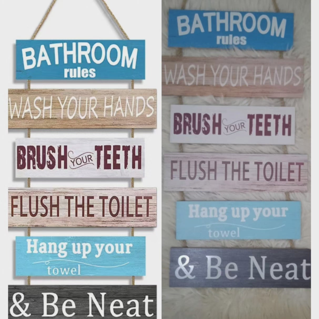 Décor de règles de maison en bois