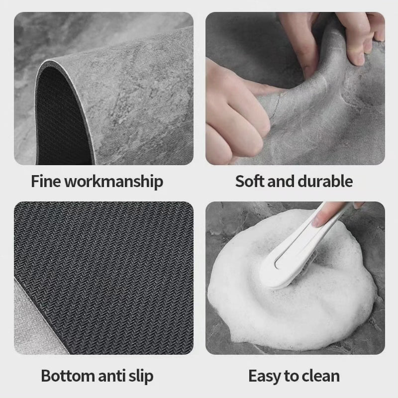Tapis de bain antidérapant effet marbre