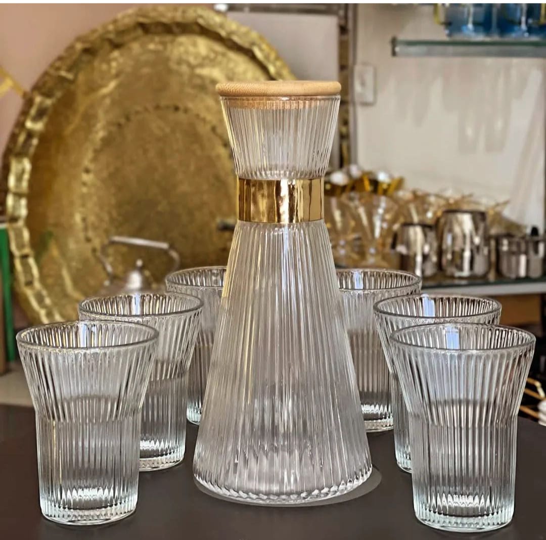 ensemble de 7 pièces de pichet et de tasses ensemble d'eau nordique