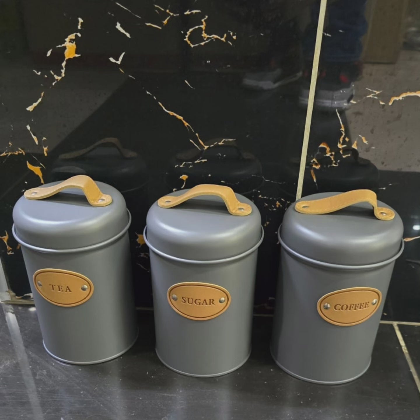 Ensemble de 3 pièces de canisters en alliage
