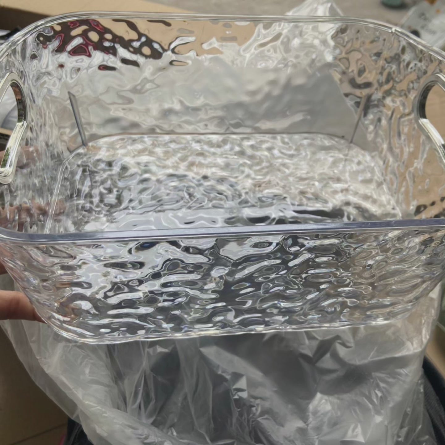 Boîte de rangement en acrylique transparent Organisateur de maquillage pour salle de bain