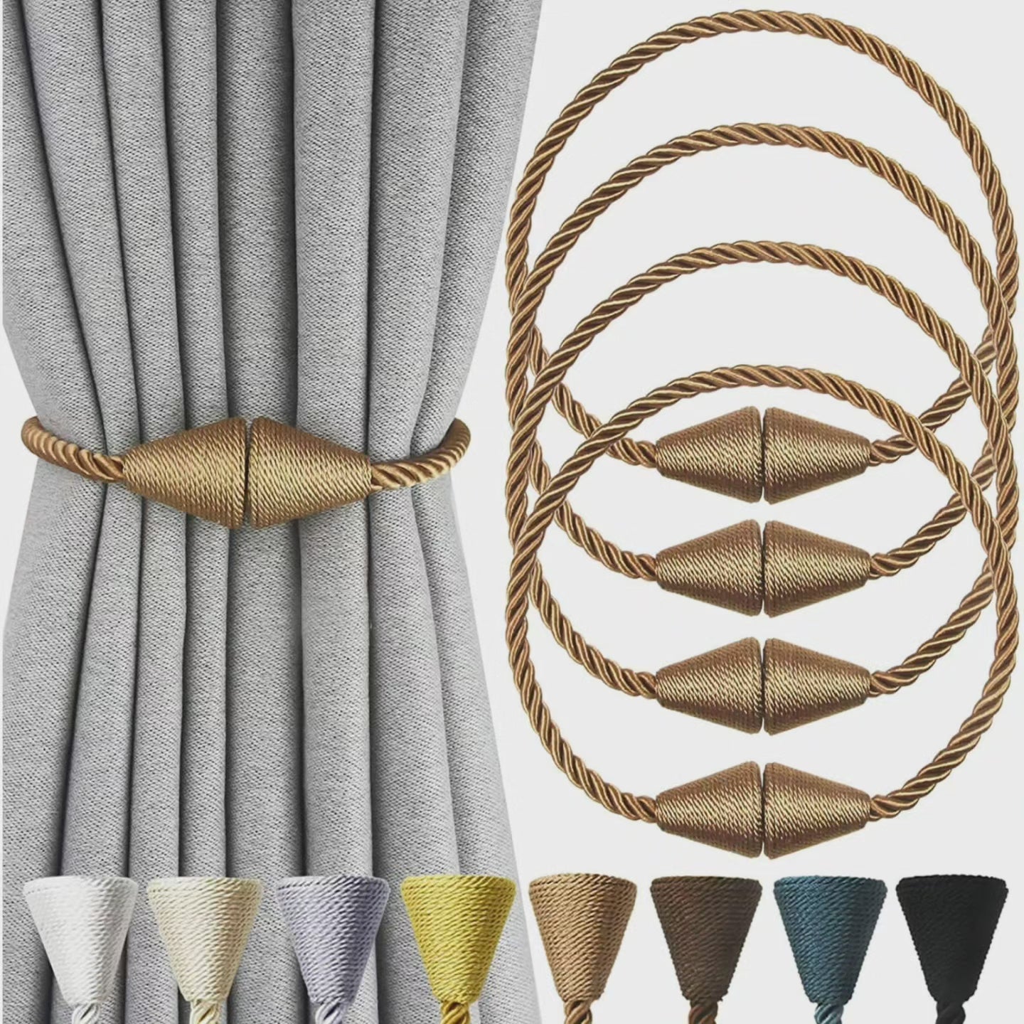 Attaches de rideau magnétiques