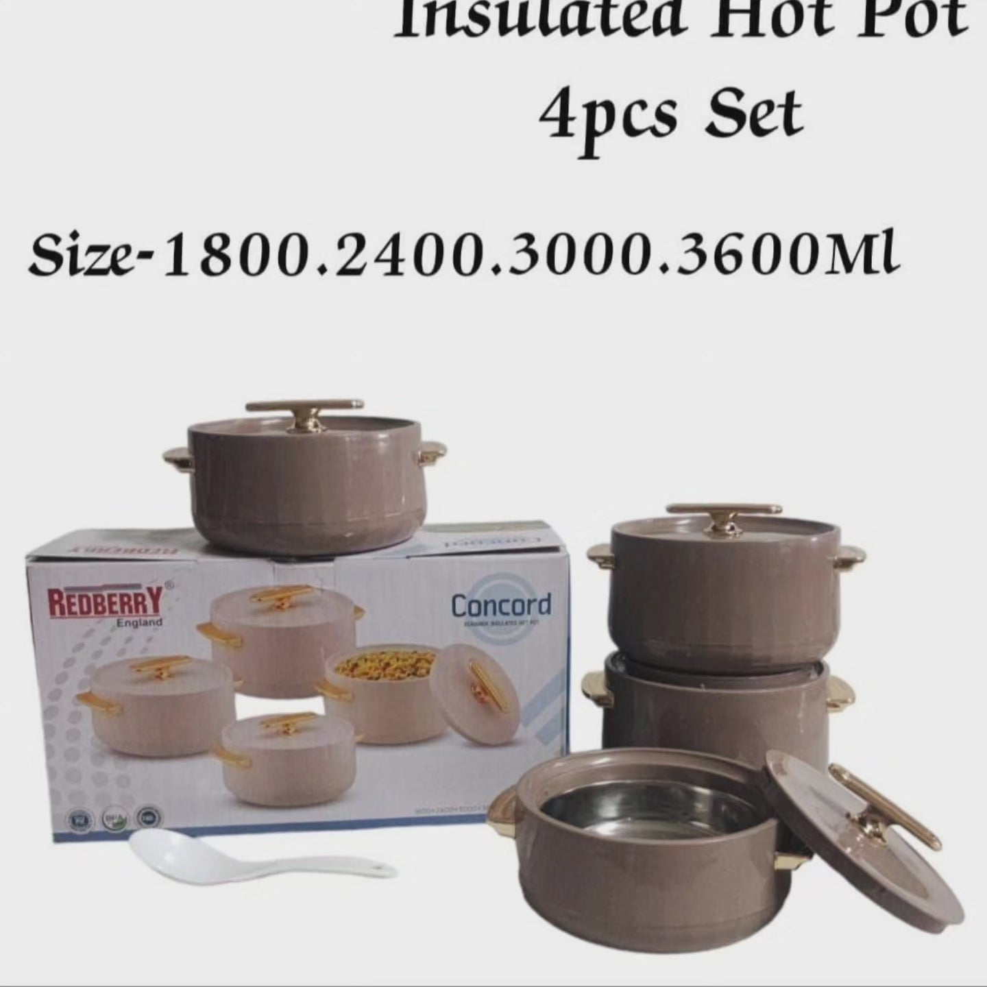 4Pc Pots chauds isolés Concord