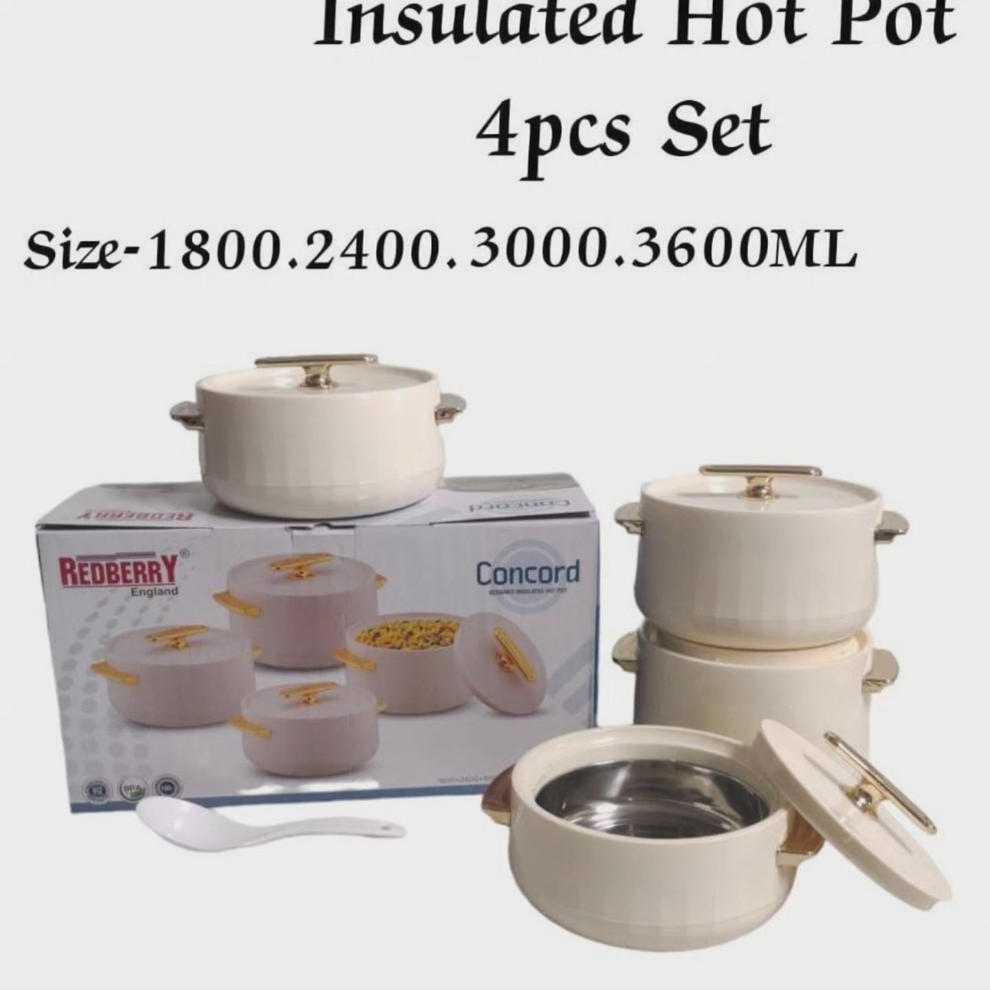 4Pc Pots chauds isolés Concord