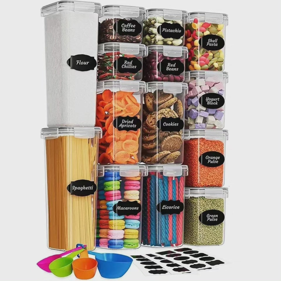 14 pièces récipients en plastique hermétiques sans BPA