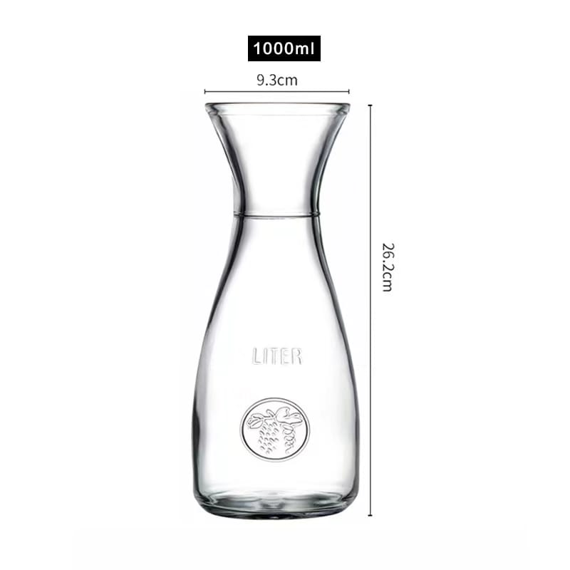 Carafe en verre avec couvercle en bambou