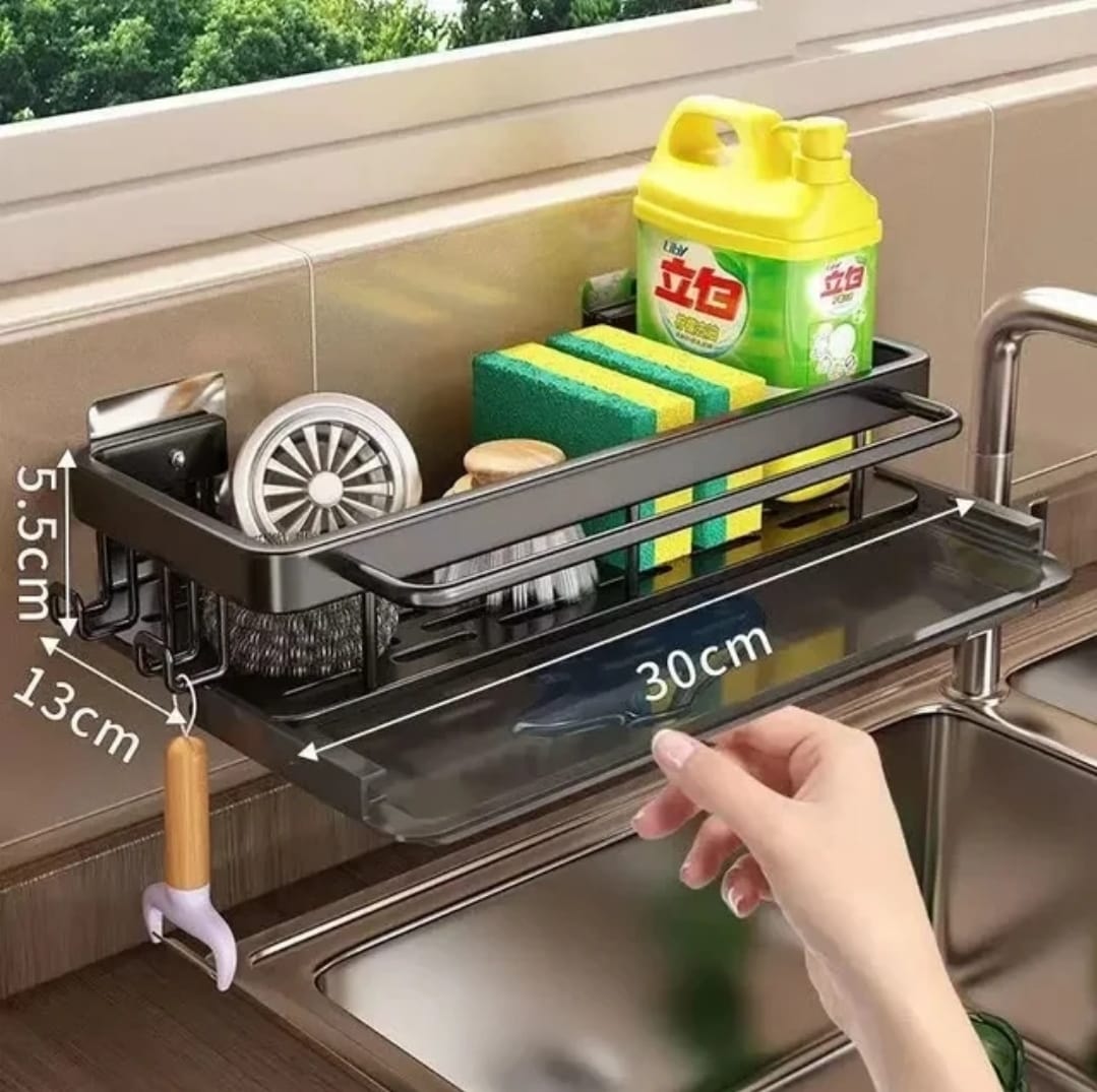 Évier de cuisine en aluminium avec égouttoir