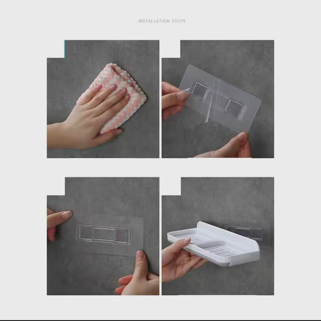 Support de savon autocollant pour salle de bain