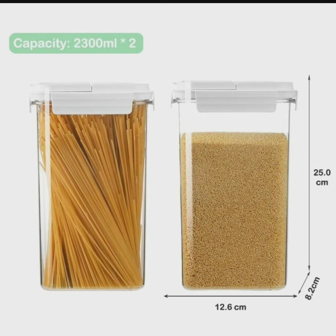 Conteneur à céréales en acrylique empilable hermétique de 2300ml