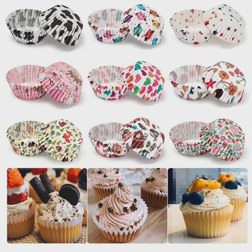Papiers à gâteaux jetables multicolores