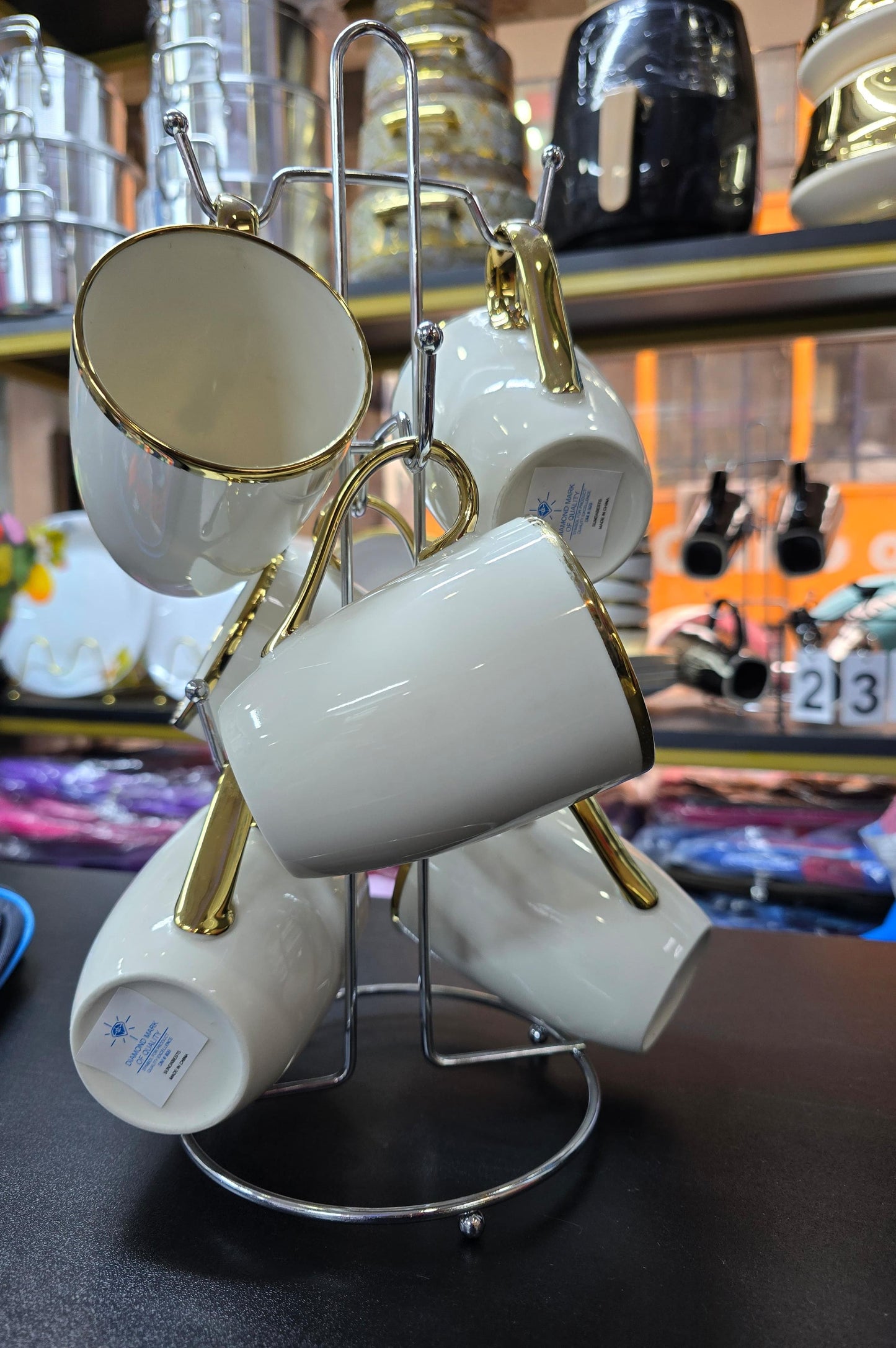 Set de 6 tasses blanches