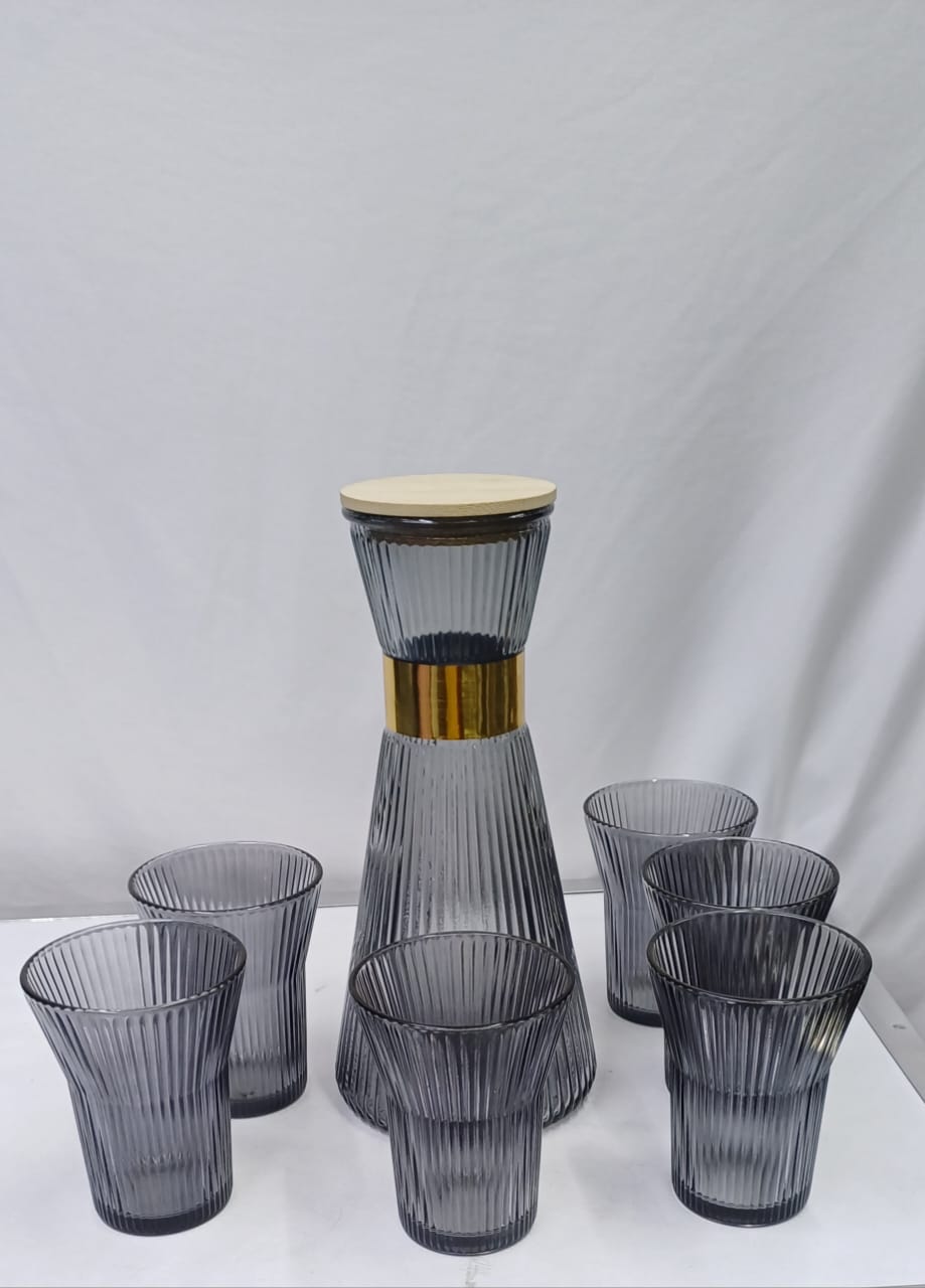 ensemble de 7 pièces de pichet et de tasses ensemble d'eau nordique