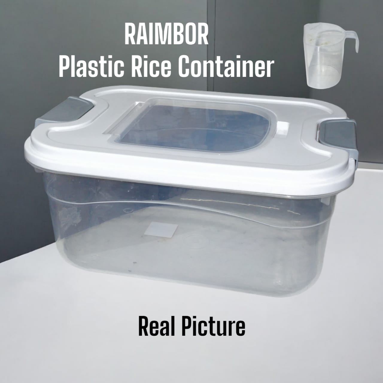 Conteneur de stockage de riz avec tasse