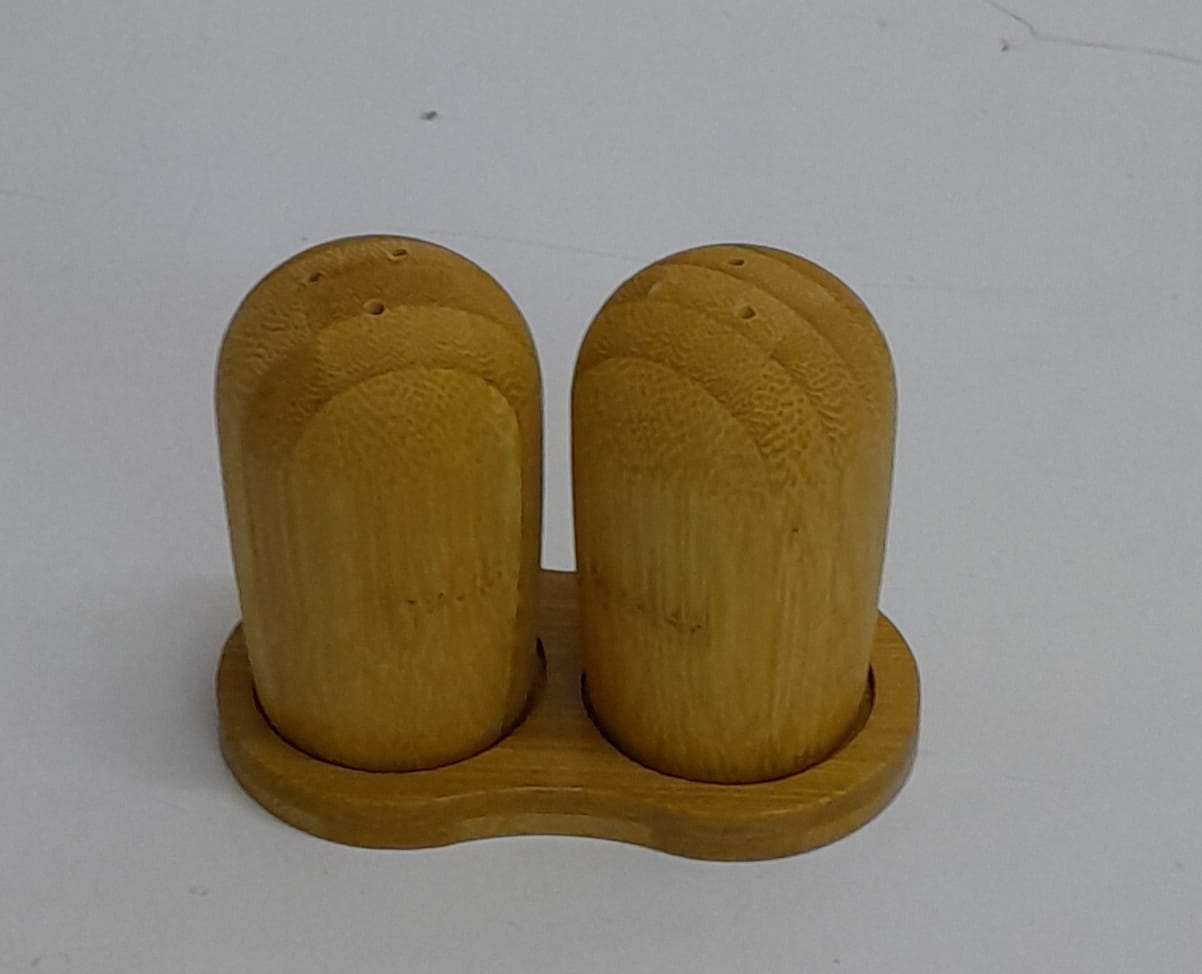 2 en 1 Salières en bambou