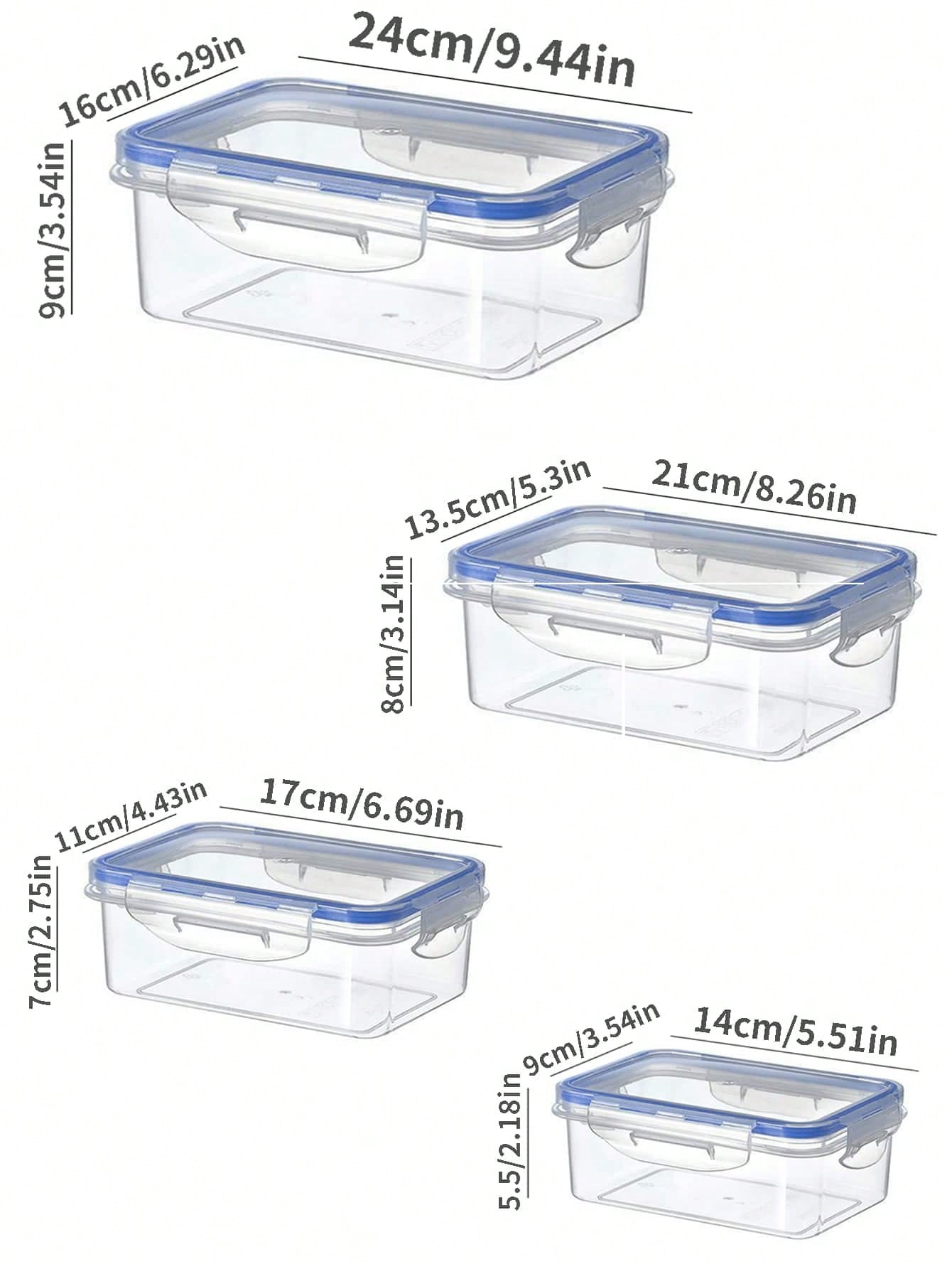 Set de conteneurs de stockage de 4 pcs