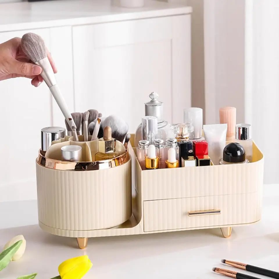 Organisateur de rangement cosmétique rotatif à 360°