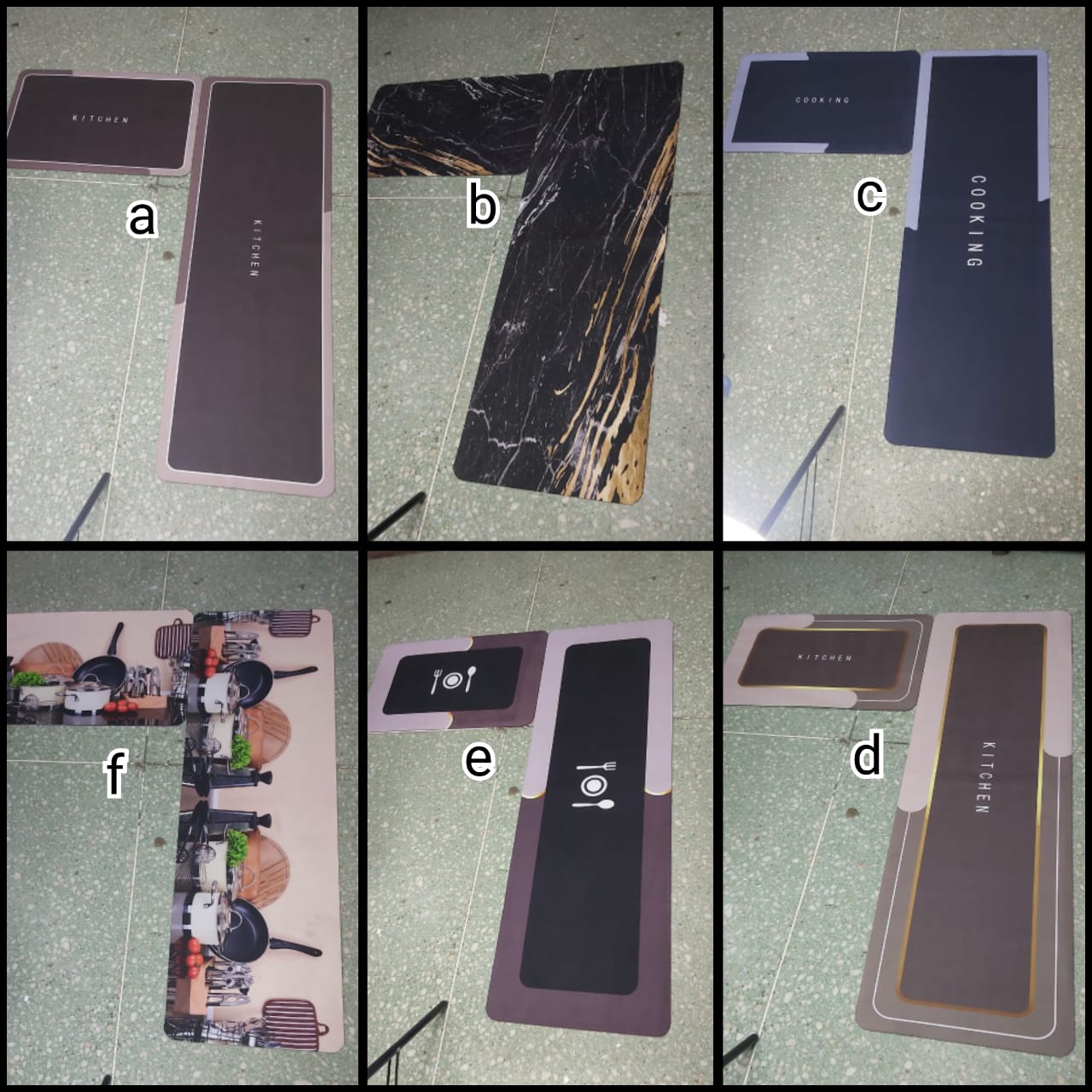 Tapis antidérapants en caoutchouc pour cuisine