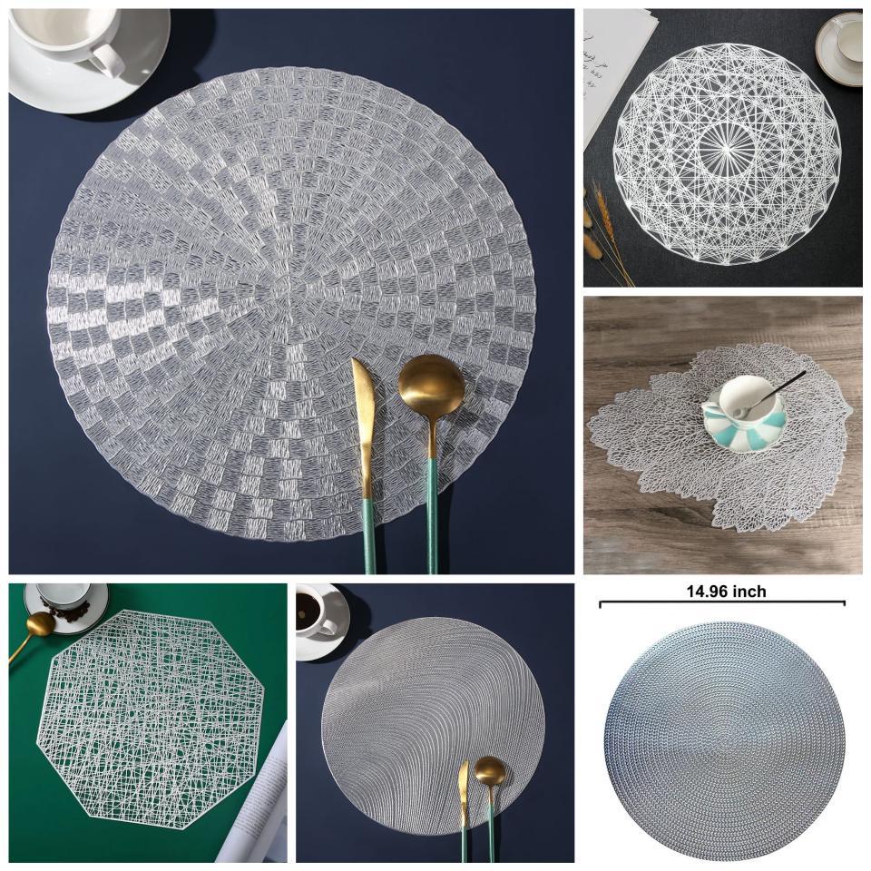 6pcs tapis de table en pvc non tissé