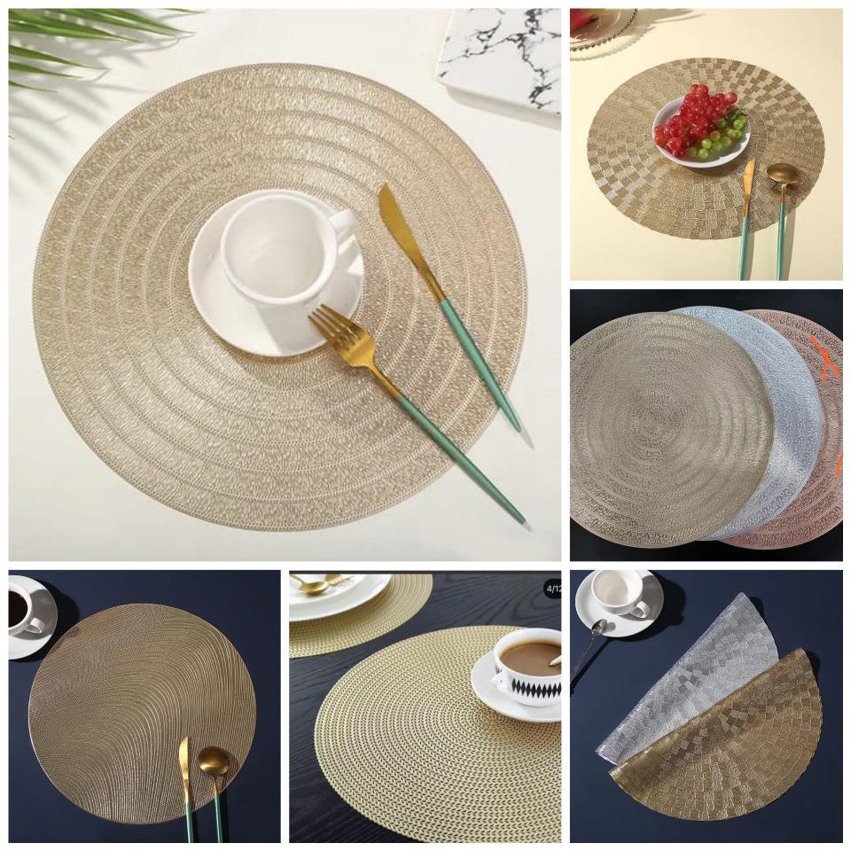 6pcs tapis de table en pvc non tissé