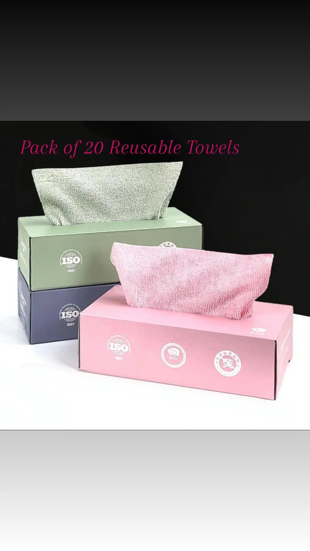 20 serviettes en microfibre