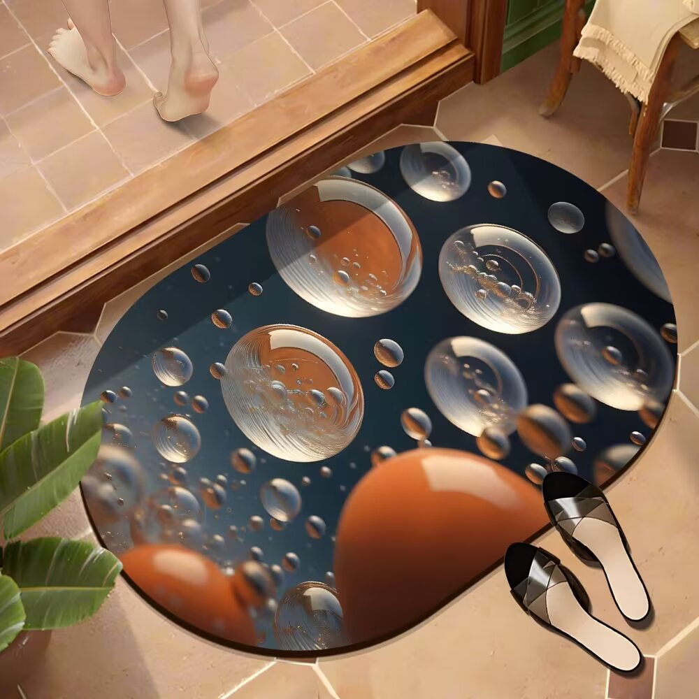 Tapis de bain / Tapis de porte avec dessous en caoutchouc