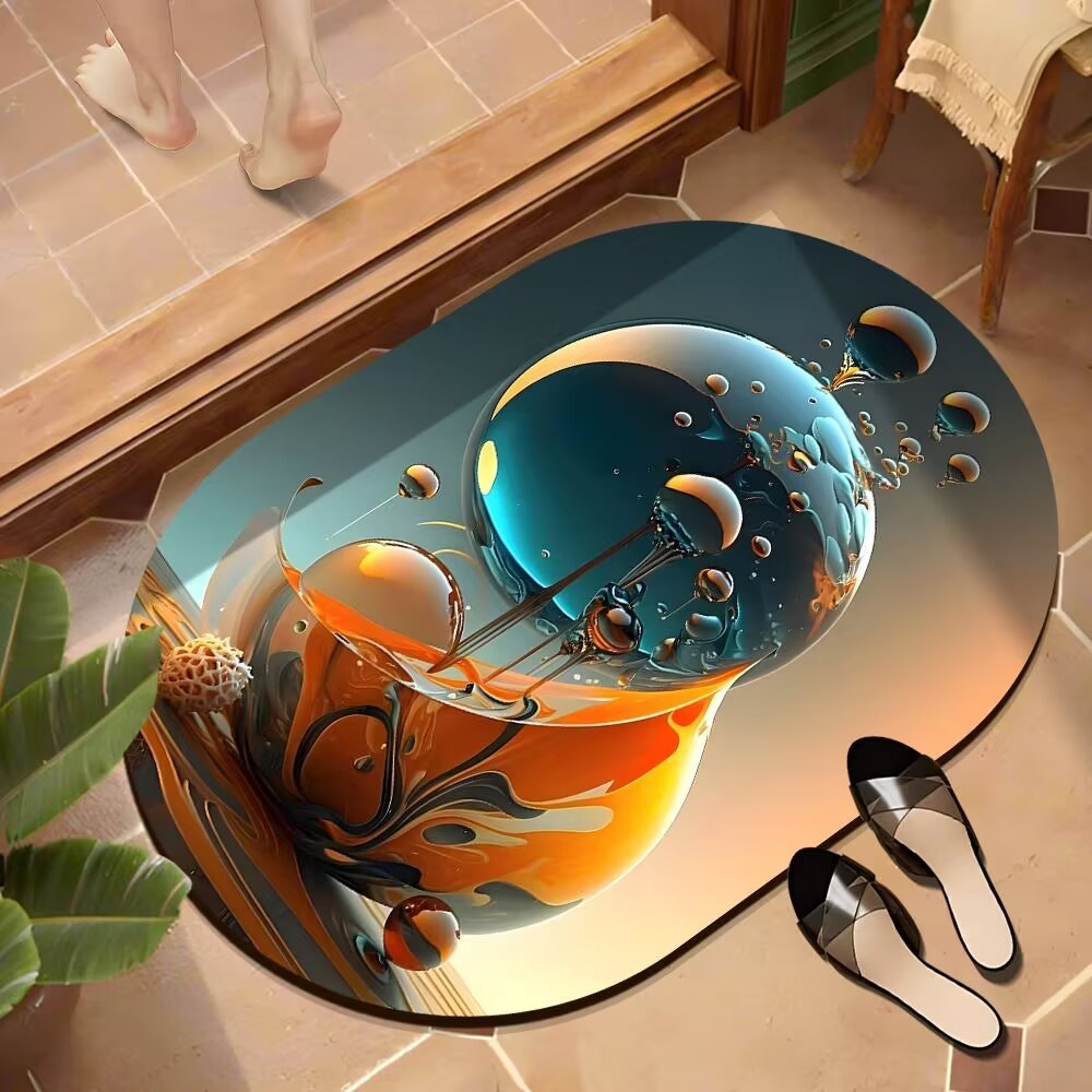 Tapis de bain / Tapis de porte avec dessous en caoutchouc