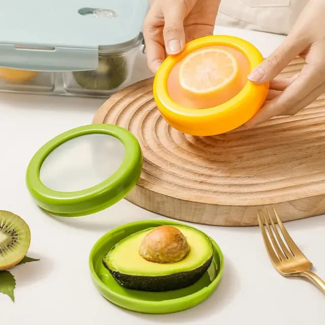 4pcs Couvercles alimentaires réutilisables frais étirables