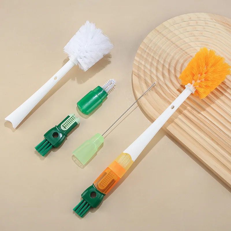 Brosse de nettoyage de bouteille 5 en 1 à long manche