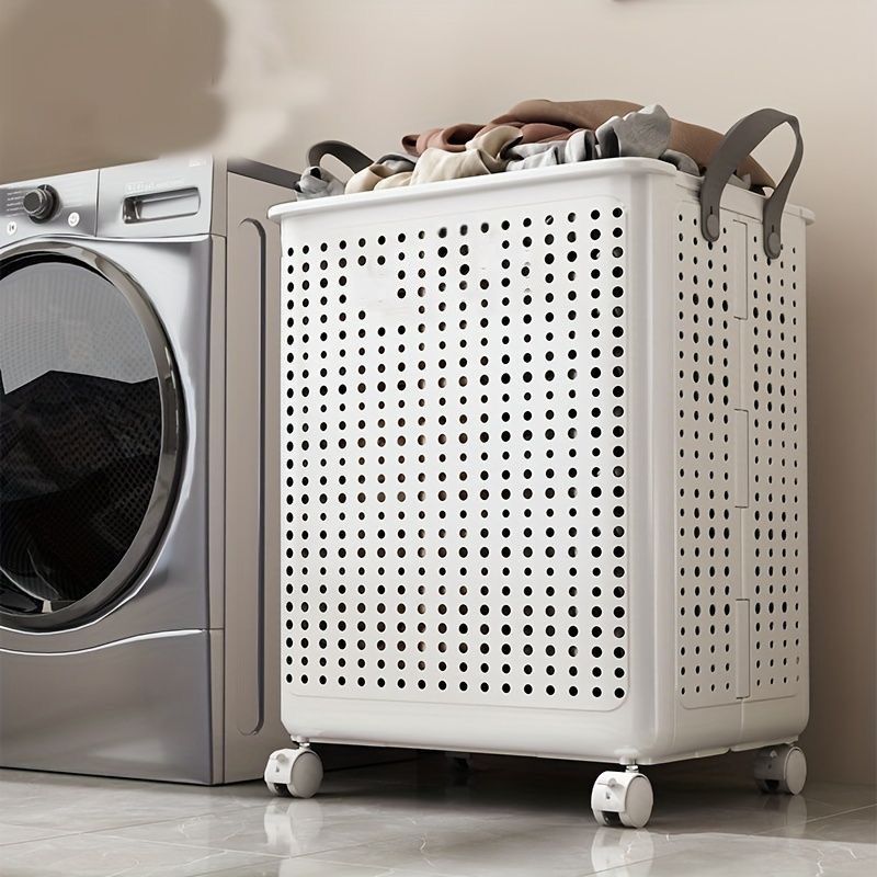 Panier de rangement à linge avec roues