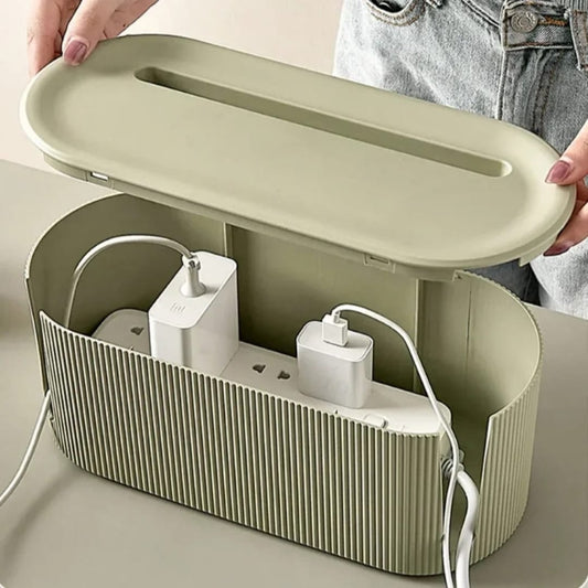 Boîte de rangement pour câbles noireNov