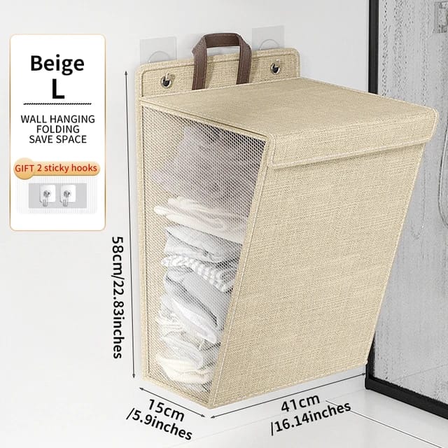 Panier à linge pliable mural