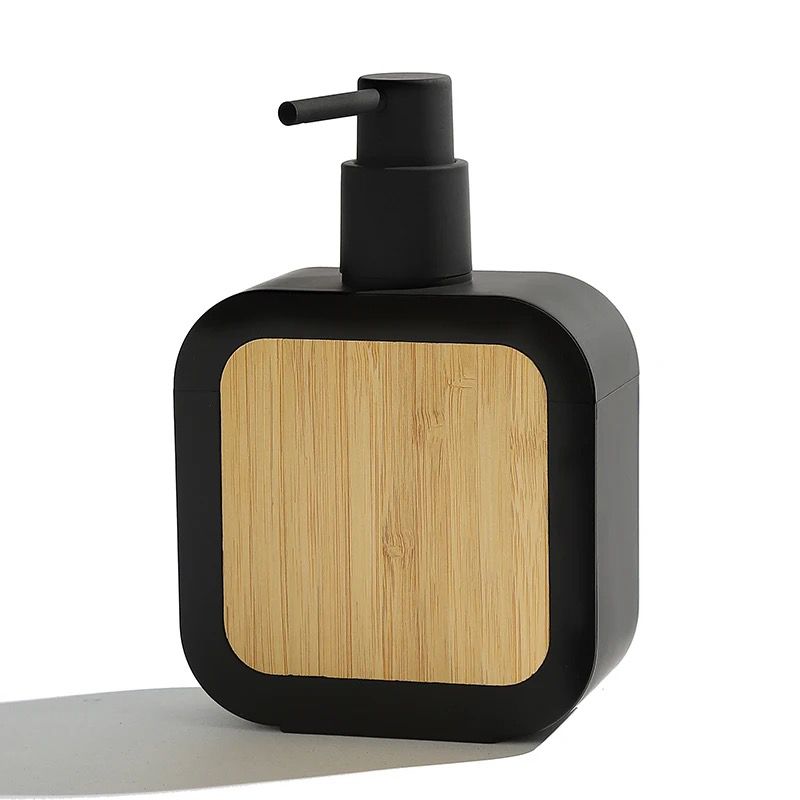 Distributeur de savon en bambou rechargeable de 390 ml