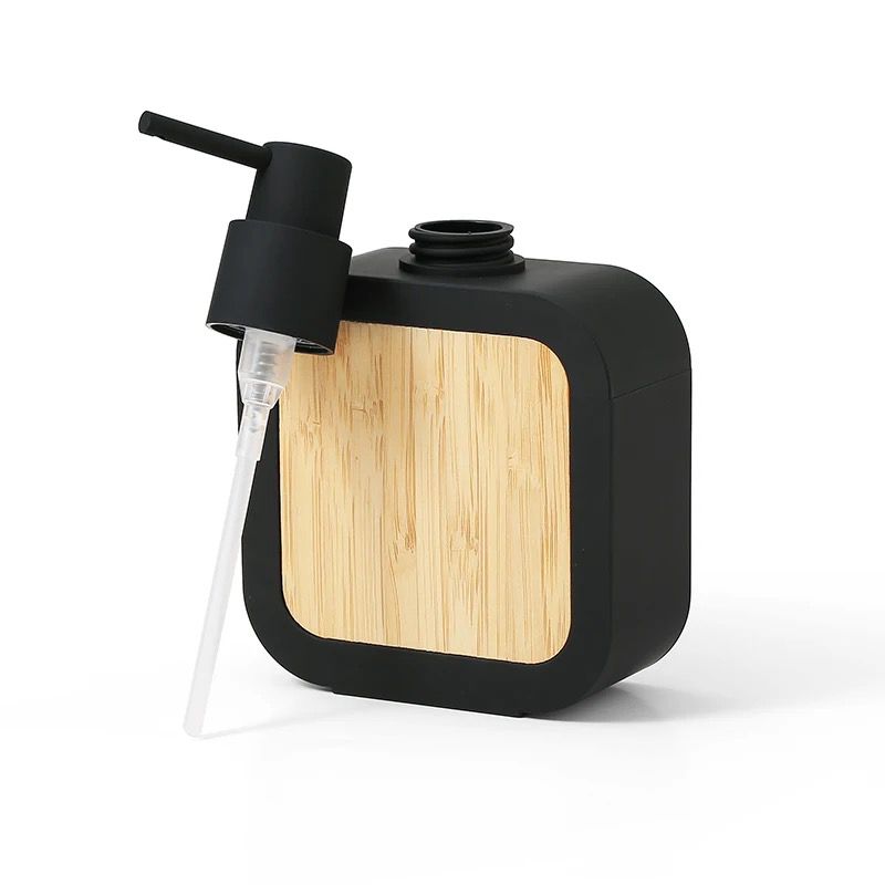 Distributeur de savon en bambou rechargeable de 390 ml