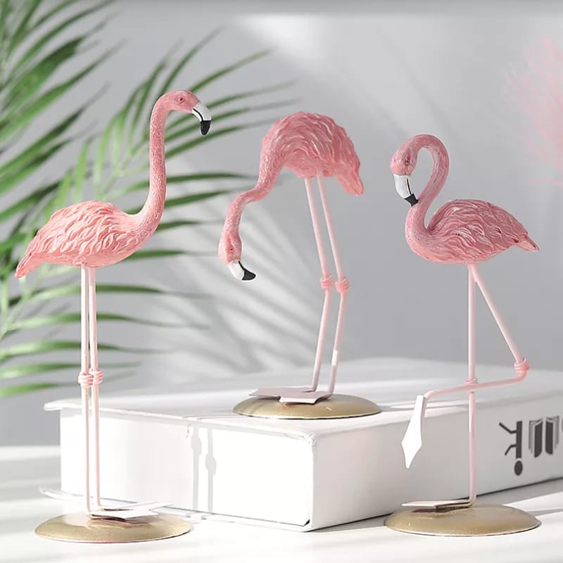 3 pièces Ornement Flamant Décor