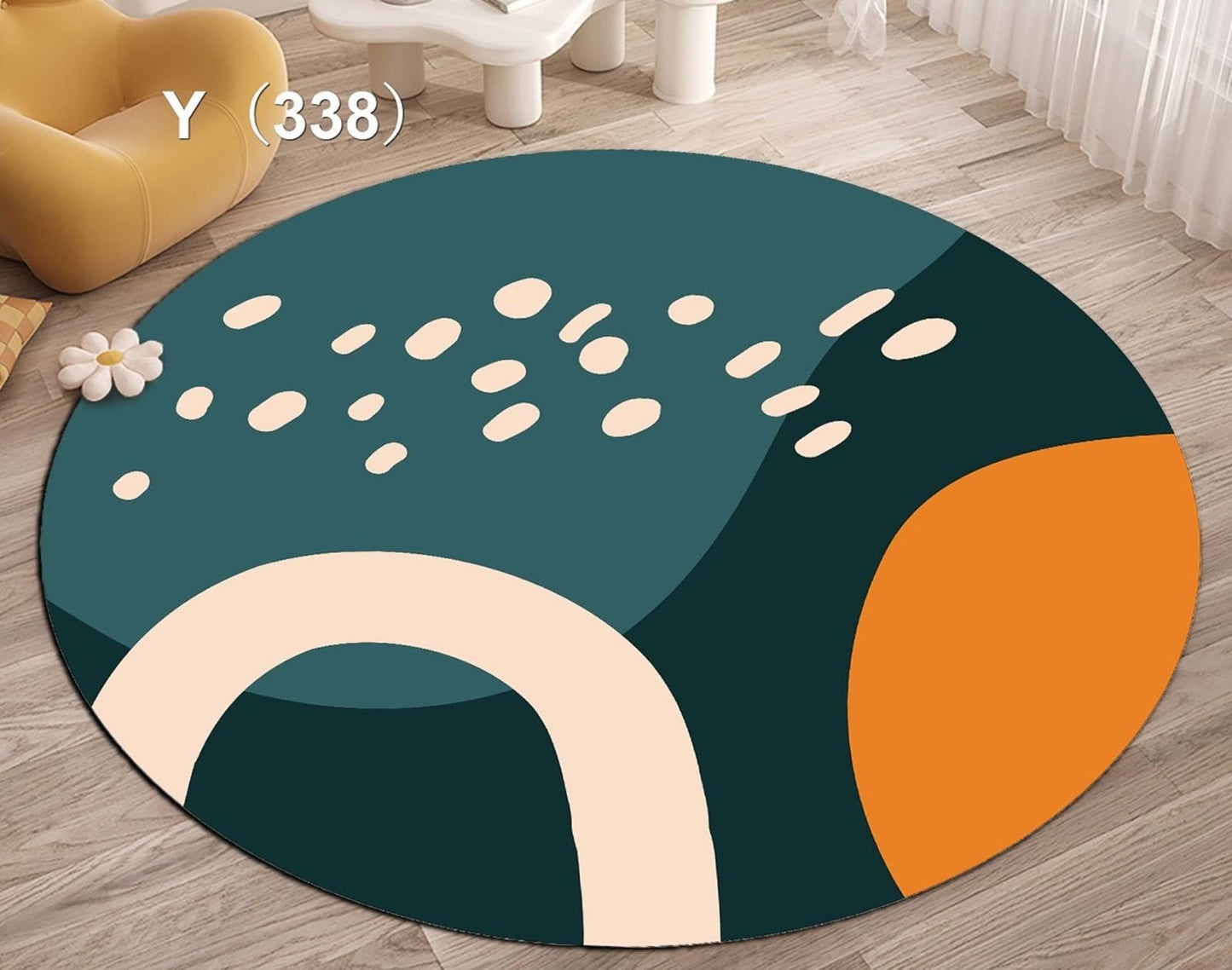 Tapis rond super doux et moelleux