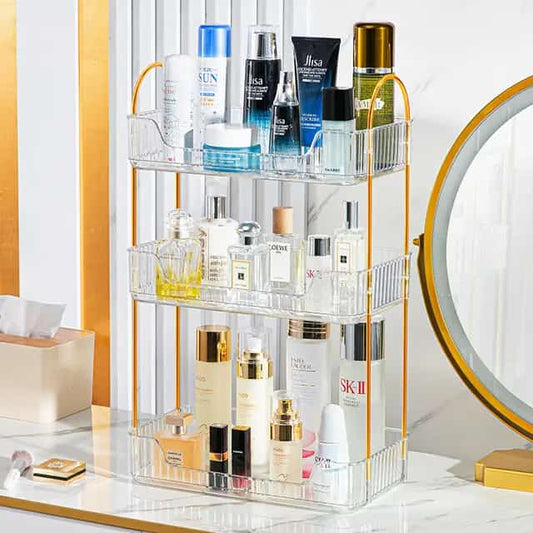 organisateur cosmétique rectangulaire 3 niveaux