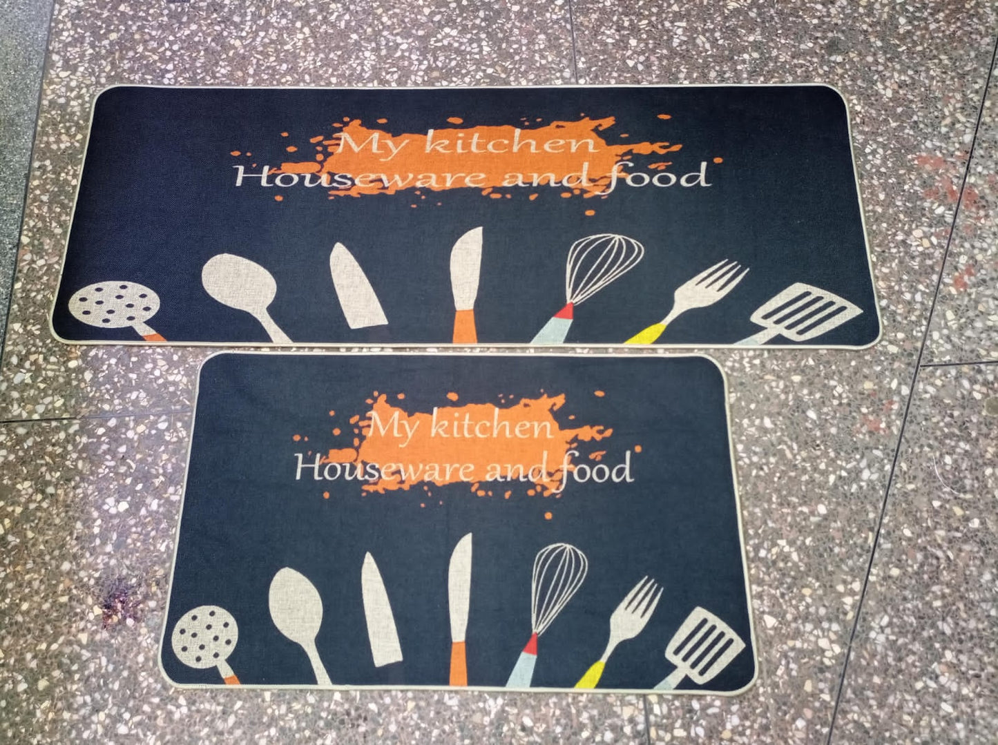 Tapis de cuisine 2 en 1 en caoutchouc